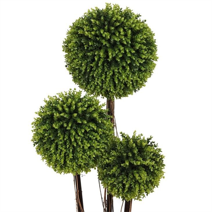 Artificial Money Grass Three Ball With Rattan