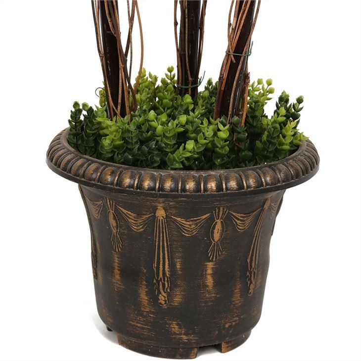 Artificial Money Grass Three Ball With Rattan